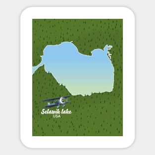 Selawik lake travel map Sticker